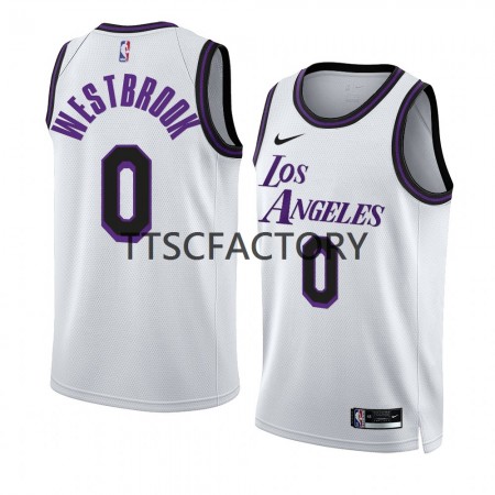 NBA Mænd Trøje Los Angeles Lakers Russell Westbrook 0 Nike 2022-23 City Edition Hvid Swingman